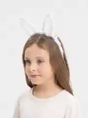 Белый светящиеся ушки "Зайчик", светодиодные