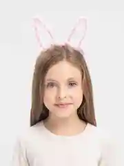 Розовый светящиеся ушки "Зайчик", светодиодные