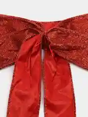 Золотой новогоднее елочное украшение "Бант", 2 штуки