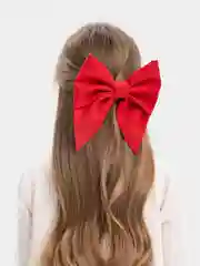 Алый заколка бант для девочки, заколка-автомат, 1 шт