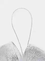 Серебряный банты ёлочные. Украшение новогоднего интерьера