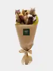 Желтый букет сухоцветы, 35 см