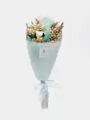 Светло-синий букет сухоцветы, 35 см