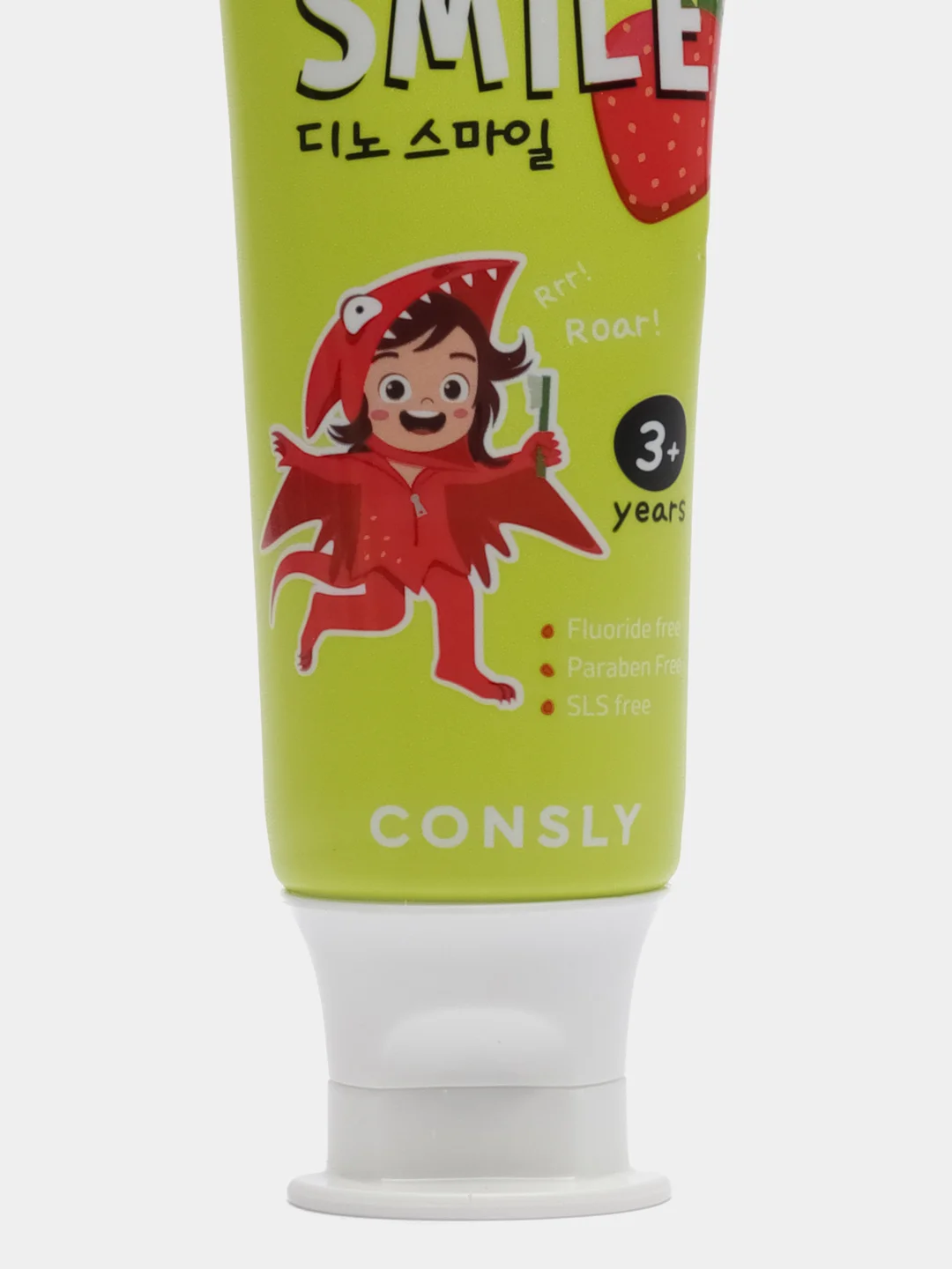 Лайм детская гелевая зубная паста c ксилитом DINOs SMILE Kids Gel Toothpaste CONSLY, 60 г