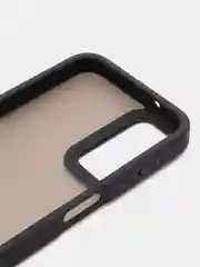 Угольный чехол матовый для Samsung Galaxy A14, пластиковый, полупрозрачный, с глянцевой рамкой