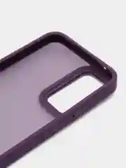 Пурпурный чехол матовый для Samsung Galaxy A54, пластиковый, полупрозрачный, с глянцевой рамкой