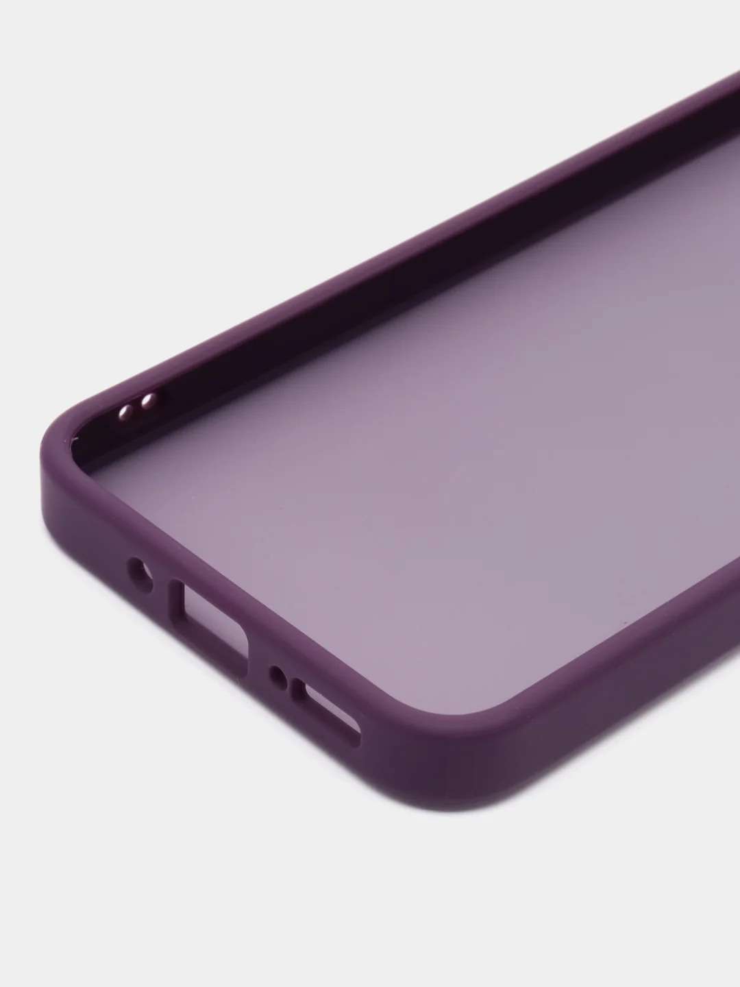 Пурпурный чехол матовый для Samsung Galaxy A54, пластиковый, полупрозрачный, с глянцевой рамкой