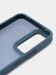 Темно-синий чехол матовый для Samsung Galaxy A54, пластиковый, полупрозрачный, с глянцевой рамкой