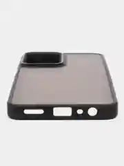 Черный чехол матовый для Realme C55 / Реалми С55, пластиковый, полупрозрачный, с глянцевой рамкой