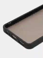 Черный чехол матовый для Realme C55 / Реалми С55, пластиковый, полупрозрачный, с глянцевой рамкой