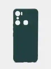 Тёмно-зелёный чехол Infinix Hot 12 Pro, Инфиникс Хот 12 Про, силиконовый, матовый