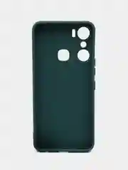 Тёмно-зелёный чехол Infinix Hot 12 Pro, Инфиникс Хот 12 Про, силиконовый, матовый