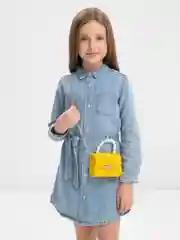 Желтый сумка детская/ сумка для девочки/ мини сумка лаковая/ клатч