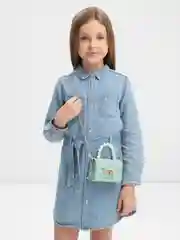 Бирюзовый сумка детская/ сумка для девочки/ мини сумка лаковая/ клатч