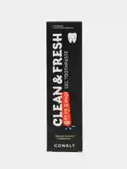Паста зубная гелевая Clean&Fresh с бамбуковым углем и перечной мятой Bamboo Consly, 105 г