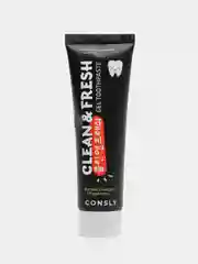 Паста зубная гелевая Clean&Fresh с бамбуковым углем и перечной мятой Bamboo Consly, 105 г