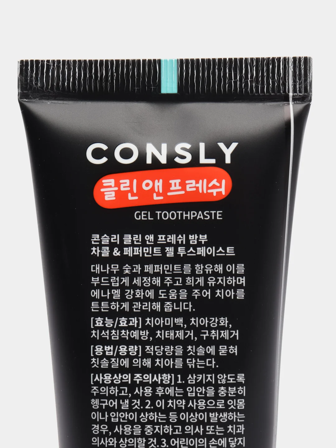 Паста зубная гелевая Clean&Fresh с бамбуковым углем и перечной мятой Bamboo Consly, 105 г