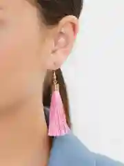 Красный серьги женские -кисти