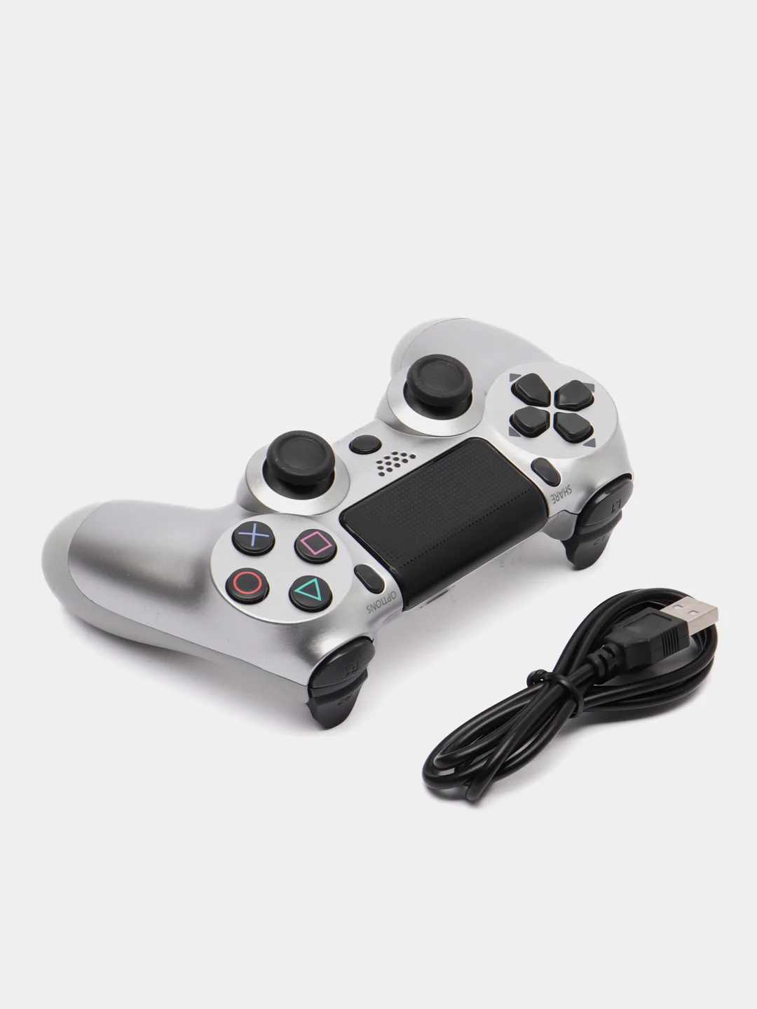 Серебряный геймпад джойстик для PS4, ПК, телефона, беспроводной