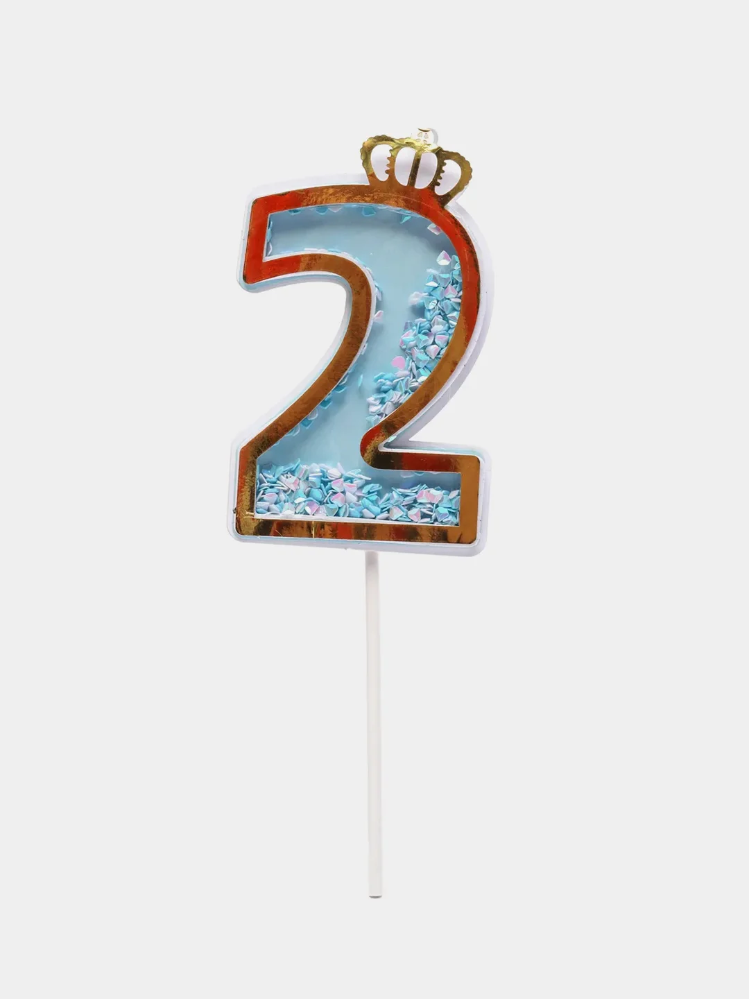 Лазурный топпер для украшения торта Happy birthday