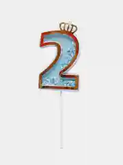 Лазурный топпер для украшения торта Happy birthday
