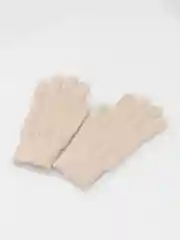 Бежевый сенсорные перчатки/ Женские перчатки утепленные, перчатки махровые