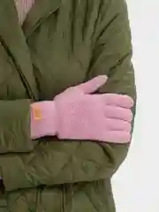 Сиреневый сенсорные перчатки/ Женские перчатки утепленные, перчатки махровые