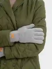 Серый сенсорные перчатки/ Женские перчатки утепленные, перчатки махровые