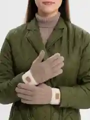 Бежевый перчатки женские