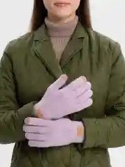 Лавандовый сенсорные перчатки/ Женские перчатки утепленные, перчатки махровые