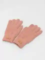 Пастельно-коралловый сенсорные перчатки/ Женские перчатки утепленные, перчатки махровые