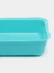 Бирюзовый лоток для кошек розовый с сеткой, 34 х 25,5 х 7