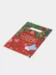 Индиго новогодний подарочный пакет, полиэтиленовый с вырубной ручкой, 20 х 30 см