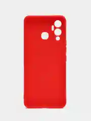 Алый чехол Infinix Hot 12 Play / Инфиникс Хот 12 Плей, силиконовый, цветной, матовый
