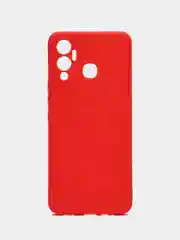 Алый чехол Infinix Hot 12 Play / Инфиникс Хот 12 Плей, силиконовый, цветной, матовый