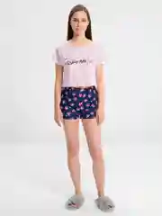 Лазурный пижама женская с шортами, кроп топ, футболка, костюм домашний