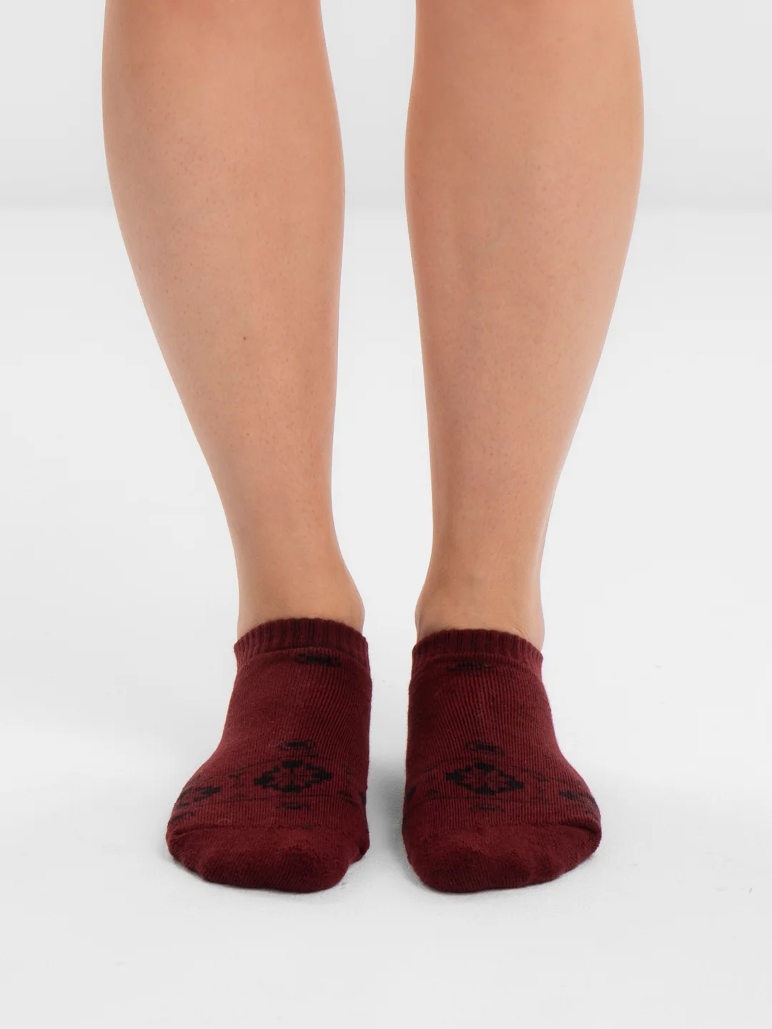 Бордовый носки короткие теплые женские Danni Termo Short