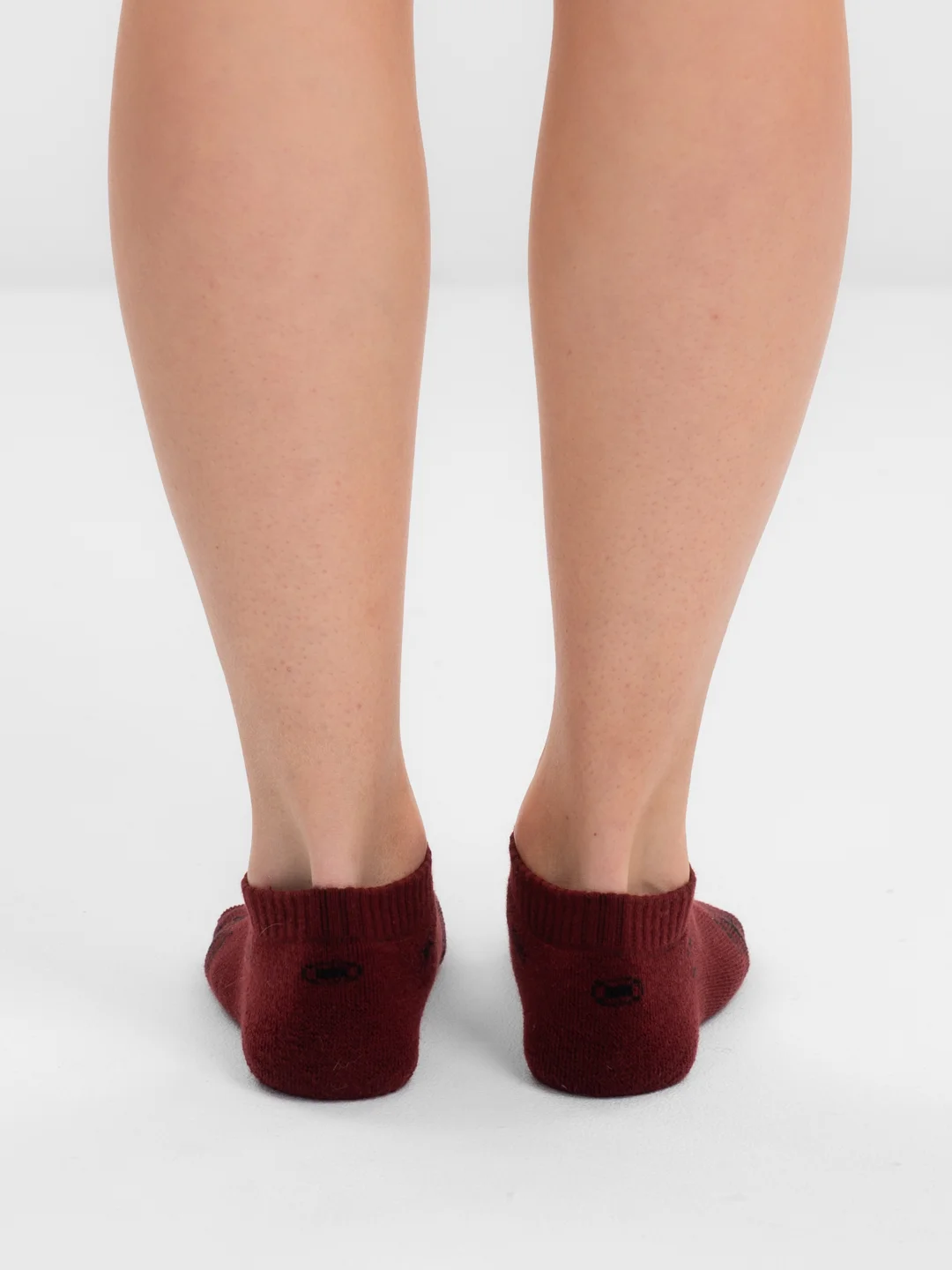 Бордовый носки короткие теплые женские Danni Termo Short