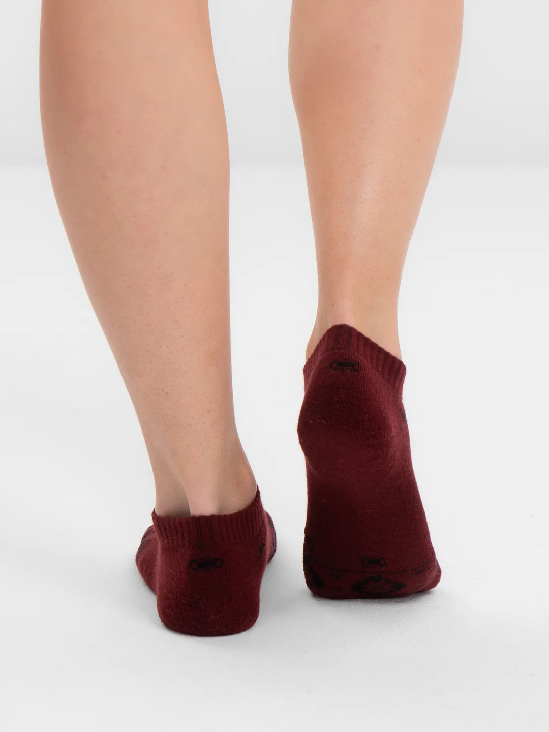 Бордовый носки короткие теплые женские Danni Termo Short