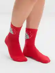 Носки новогодние, с елочкой