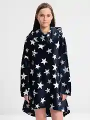 Разноцветный плед с рукавами и капюшоном