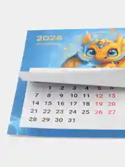 Ледяной календарь магнитный  с блокнотом для записи, символ 2024 года  размер 20*15 см