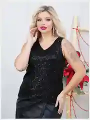Бордовый топ женский, с пайетками, большие размеры