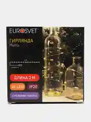 Желтый гирлянда светодиодная Роса, на батарейках, 30 огней, 3 м, гирлянда на елку