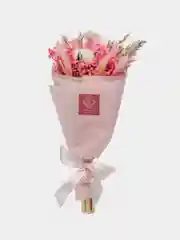 Розовый букет сухоцветы, 35 см