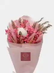 Розовый букет сухоцветы, 35 см