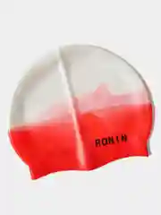 Красный шапочка для плавания Ronin детская силиконовая, градиентные расцветки