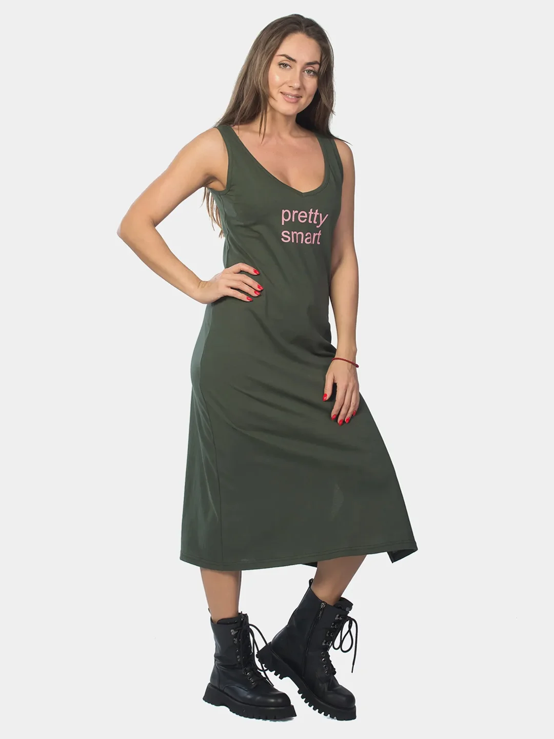 Платье женское KLERY "Pretty Smart", хаки, КП1437П2