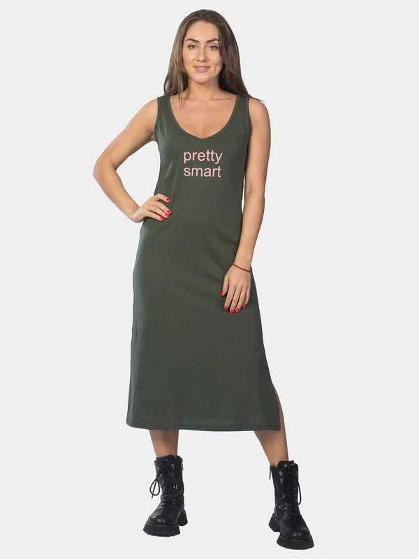 Платье женское KLERY "Pretty Smart", хаки, КП1437П2