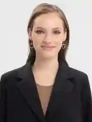 Золотой серьги-подвески с сердечком
